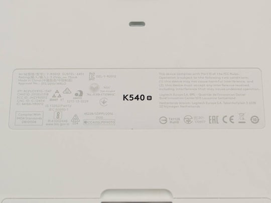 Logitech EU K540 Wireless Grey (only keyboard with receiver) Billentyűzet - 1380154 (használt termék) #3
