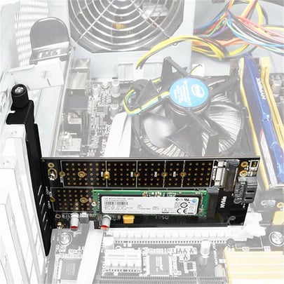 PCEM2-ND PCIe 2x NVMe M.2 controller