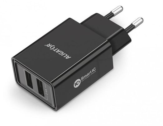Aligator USB Charger, 2xUSB - 2.4A, Smart IC, Black - 2310006 #2
