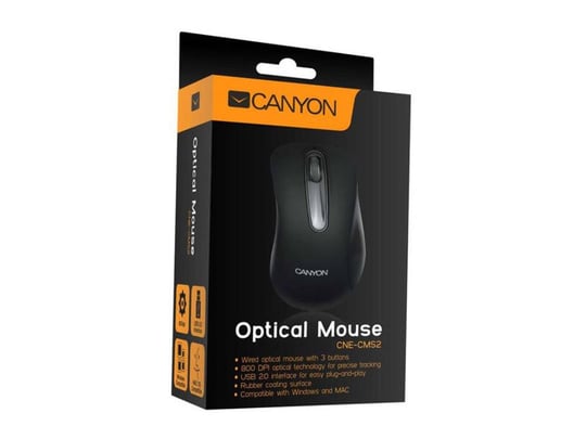 Canyon CNE-CMS2, Optical Mouse, 800 Dpi, Wired, Black - 1460097 #2
