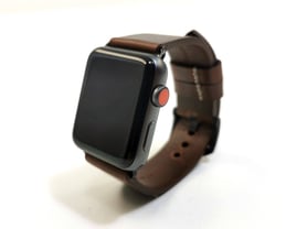 Apple Watch Series 3 42mm Space Grey  Aluminium Case Brown Leather (A1891)