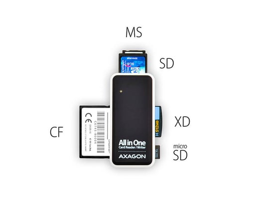 AXAGON CRE-X1, USB 2.0 External MINI Reader 5-slot ALL-IN-ONE - 1150009 #3