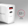 AXAGON ACU-PQ22W, PD-qc charger, 22W, USB-A, USB-C, Without cable - 2310011 thumb #1