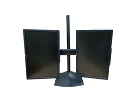 Fujitsu 2x Fujitsu B22W-7 LED with Ergotron Dual Monitor Stand (Dual Monitor Setup)