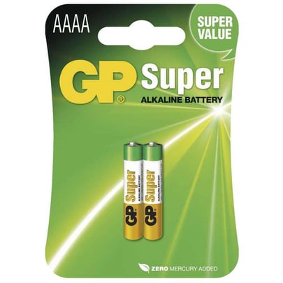 GP Super Alkaline Battery 25A, AAAA, LR61 (LR8D425), 1,5V, 2pcs Akkumulátor - 1010032 #1
