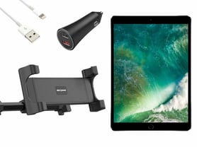 Apple iPad Pro Cellular (2017) Space Grey 64GB, Car Charger, Tablet Holder (Car Bundle)