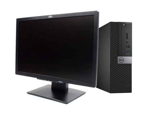 Dell OptiPlex 5050 SFF + 22" Fujitsu B22W-7 LED Monitor (Quality Silver) felújított használt számítógép, Intel Core i5-7500, Intel HD, 8GB DDR4 RAM, 256GB SSD - 2070371 #1