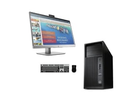 HP Z240 Workstation (NVIDIA Quadro P2000 5GB) + Monitor HP EliteDisplay E243d Docking Monitor