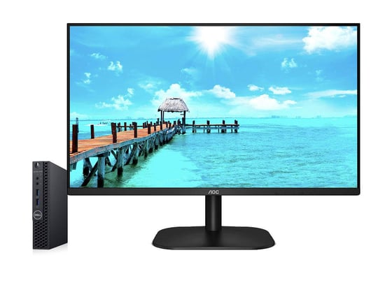 Dell OptiPlex 3060 Micro + AOC 27B2DA 27" IPS FHD 75Hz (New) - 1608184 #1