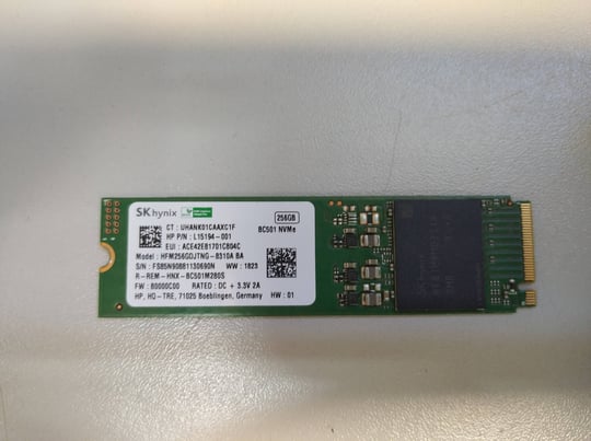 SK hynix 256GB M.2 PCIe NVMe 2280 HFM256GDJTNG-8310A SSD - 1850205 (használt termék) #1