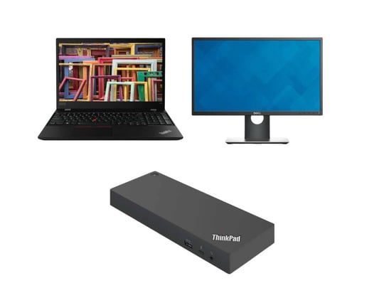 Lenovo ThinkPad T590 + Docking station Lenovo ThinkPad Thunderbolt 3 Workstation Dock Gen 2 40AN + Monitor Dell Professional P2417H 24"