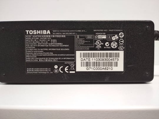 Toshiba 75W 6.3 x 3.0 mm, 15V Power adapter - 1640172 (használt termék) #2