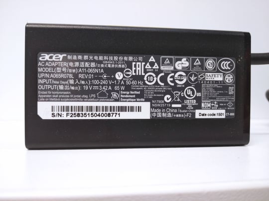 Acer 65W 5,5 x 1,7mm, 19V - 1640238 #1