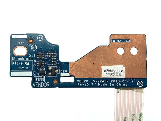 HP for ZBook 15 G1, 15 G2, Function Board With Cable (PN: 734284-001, LS-9242P) - 2630019 #2