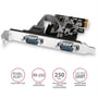 AXAGON PCEA-S2N, PCIe - 2x Serial port (RS232, RS-232) 250 kbps, Adapter LP PCI express card - 1630012 thumb #3