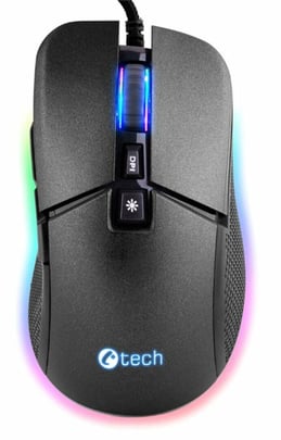 C-Tech Dawn Gaming 6 400 DPI Cable USB Black - 1460230 #1