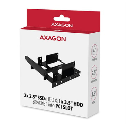 AXAGON RHD-P35, metal frame for 2x 2.5" HDD/SSD and 1x 3.5" HDD in PCI blank - 1610093 #10