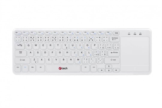C-Tech Wireless Keyboard with Touchpad WLTK-01, White, USB - 1380246 #1