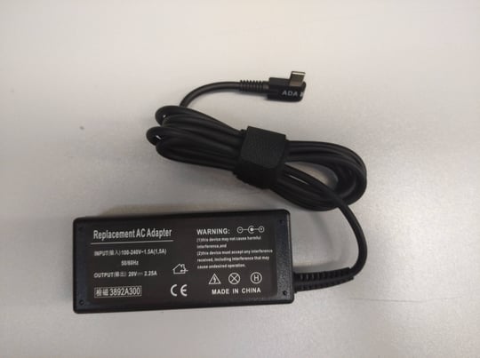 VARIOUS 45W Type-C Replacement 20V 2,25A Power adapter - 1640317 (použitý produkt) #2