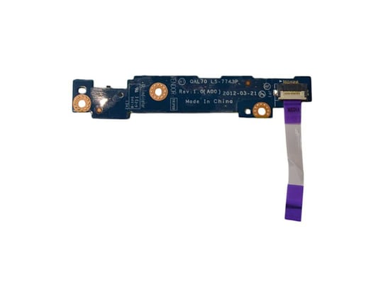 Dell for Latitude E6330, Volume Buttons, WiFi Switch Board With Cable (PN: 038T7V, LS-7743P, NBX00010K00) - 2630310 #1