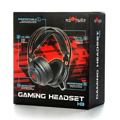 Red Fighter H3, Gaming Headphones with Microphone, 2x 3.5 mm jack + USB - 1350027 #6