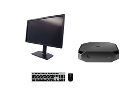 HP Z2 Mini G4 Workstation + Monitor Dell Professional U2713Hm