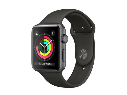 Apple Watch Series 3 38mm Space Grey  Aluminium Case Black Band (A1858) - 2350041 #2