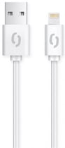 Aligator Data and Charging Cable 2A, Lightning, White, 1m