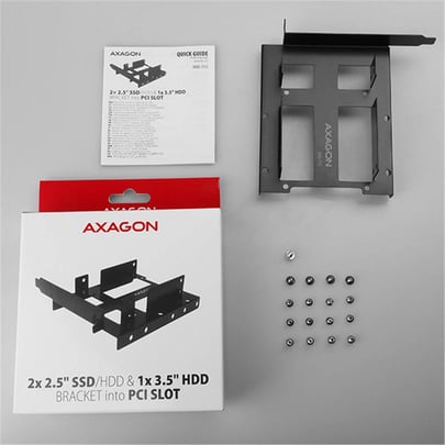 AXAGON RHD-P35, metal frame for 2x 2.5" HDD/SSD and 1x 3.5" HDD in PCI blank - 1610093 #9