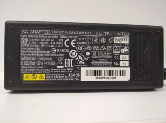 Fujitsu 65W 5,5 x 2,5mm, 19V Power adapter - 1640141 (použitý produkt) #2