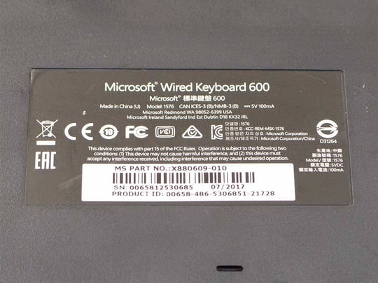 Microsoft EU Wired Keyboard 600 - 1380111 #3