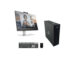 Fujitsu Esprimo Q558 USFF + Monitor HP E24m G4 USB-C Conferencing Monitor 23,8"