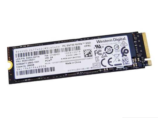 Western Digital 256GB Black NVMe M.2 PCIe 2280 - 1850393 #1