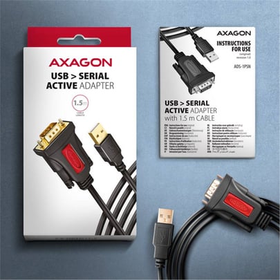 AXAGON ADS-1PSN, USB-A 2.0 - serial RS-232 DB9-M Prolific adapter / cable 1.5m - 1720053 #6