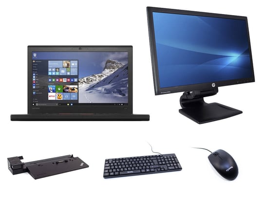 Lenovo ThinkPad X260 + 23" HP Compaq LA2306x Monitor (Quality Silver) +  Keyboard and Mouse + Docking station PC zostava - 2070451 | furbify