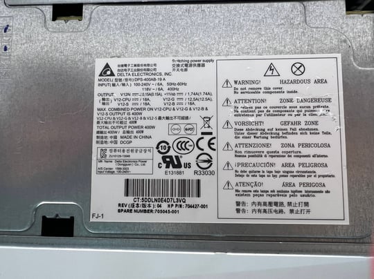 Delta DPS-400AB-19A for HP Z230 Workstation - 400W - 1650174 #2