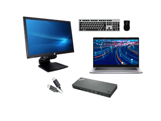 Dell Latitude 5320 (8GB) + Docking station Lenovo Thinkpad Universal Thunderbolt 4 Dock (40B0) + Monitor HP Compaq LA2306x 23"