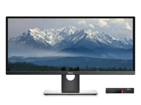 Lenovo ThinkCentre M920q Tiny + 29" Dell UltraSharp U2917W Ultrawide Monitor