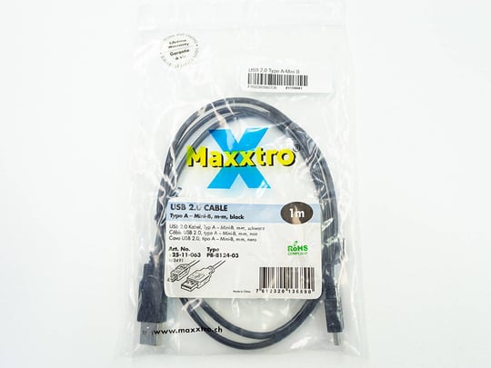 Maxxtro USB 2.0 Type A-Mini B 1M Cable USB - 1110041 | furbify