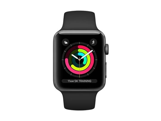 Apple Watch Series 3 38mm Space Grey Aluminium Case Black Band (A1858)  Smartwatch - 2350041 | furbify