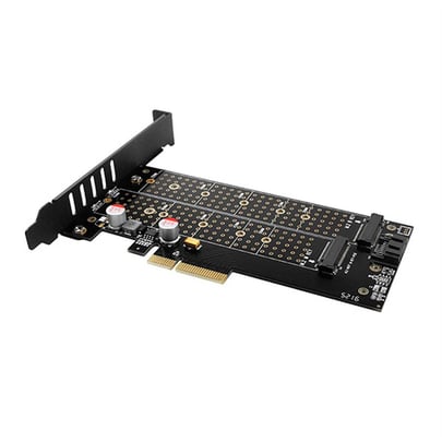 AXAGON PCEM2-D, PCIe x4 - M.2 NVMe M-key + SATA B-key slot adapter, vč. LP - 1630006 #7