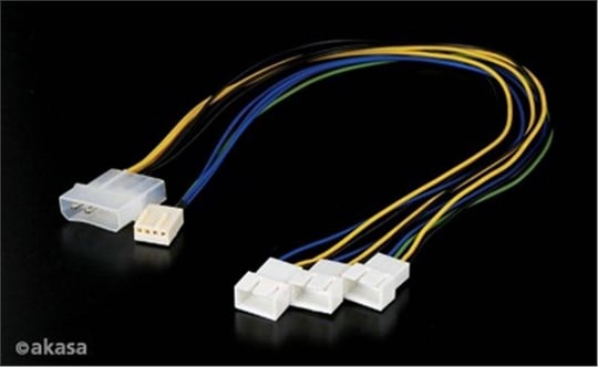 AKASA PWM Splitter - Smart Fan Cable, Molex to 3x 4pin PWM fans Cable other  - 1090033 | furbify