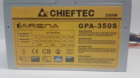 CHIEFTEC iArena GPA-350S 350W ATX Zdroj - 1650061 (použitý produkt) #2
