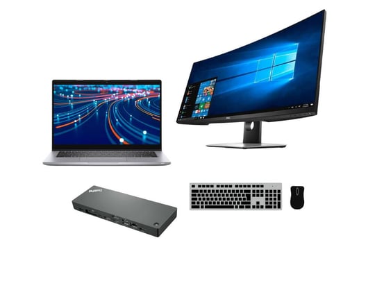 Dell Latitude 5320 (8GB) + Docking station Lenovo Thinkpad Universal Thunderbolt 4 Dock (40B0) + Monitor Dell 34" UltraSharp P3418HW Curved Ultrawide - 15227847 #1