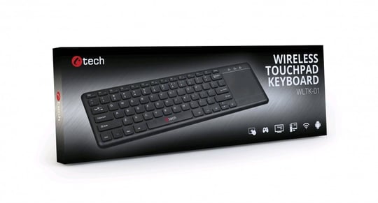 C-Tech Wireless Keyboard with Touchpad WLTK-01, Black, USB - 1380234 #3