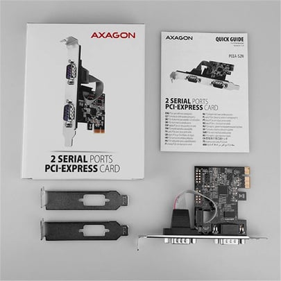 AXAGON PCEA-S2N, PCIe - 2x Serial port (RS232, RS-232) 250 kbps, Adapter LP PCI express card - 1630012 #5