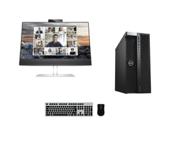 Dell Precision 5820 (Radeon RX Vega 56 8GB) + Monitor HP E24m G4 USB-C Conferencing Monitor