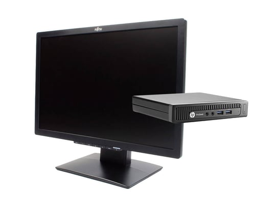 HP EliteDesk 600 G1 DM + 22" B22W-7 LED Fujitsu Monitor (Quality Silver) felújított használt számítógép, Pentium G3240T, Intel HD, 4GB DDR3 RAM, 500GB HDD - 2070366 #1