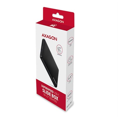 AXAGON EE25-SLC, USB-C 3.2 Gen 1 - SATA 6G 2.5" SLIDE box, screwless, black - 2210020 #8