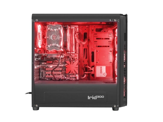 Genesis IRID 300 RED MIDI (USB 3.0), 4 Fan , Illuminating Red Light Case PC - 1170032 #6